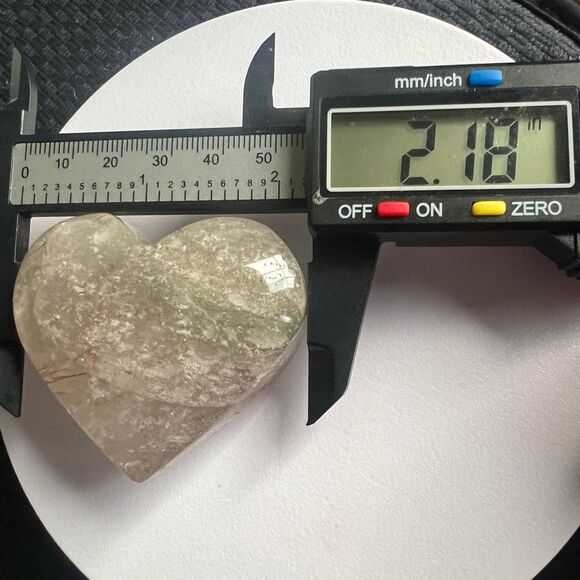 Golden Rutilated Threads and Garden Quartz Heart‎ Carving (1) - Picture 14 of 16